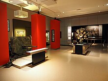 Exhibits in the Second World War Gallery relating to the Malayan campaign and the fall of Singapore Fall of Malaya and Singapore gallery at the AWM January 2022.jpg