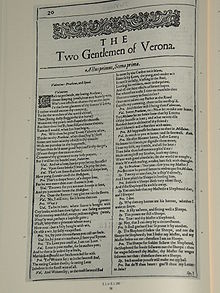 במהדורת הפוליו הראשונה, 1623.
