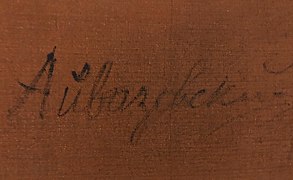 Signature au verso