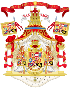 Gran escudo real de armas de Carlos III hasta Alfonso XIII (1761 - 1868; 1874 - 1931)