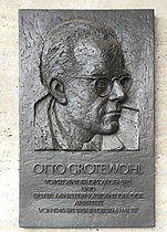 Gedenktafel für Otto Grotewohl