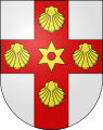 Croce caricata di quattro conchiglie e una spronella (Goumoens-le-Jux, Svizzera)