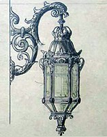ontwerp lantaarn Hôtel des Postes (ca. 1910), Luxemburg-Stad
