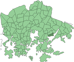 Position of Marjaniemi within Helsinki