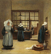Religiosas trabajando en un convento.