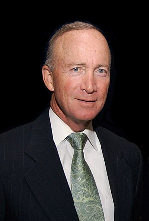 Mitch Daniels after an award ceremony