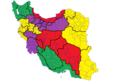 Iran telephone prefix map