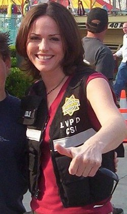 Jorja Fox, interprète du rôle de Sara Sidle.