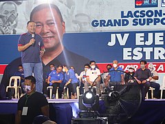 Philippine Elections 2022 Campaign - JV Ejercito-Estrada in QMC