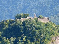 Château de Lordat, vue depuis Appy.