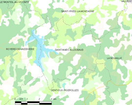 Mapa obce Saint-Marc-à-Loubaud