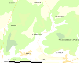 Mapa obce Humberville