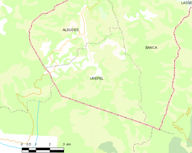 Mapa obce Urepel