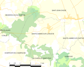 Poziția localității Sainte-Sabine-sur-Longève