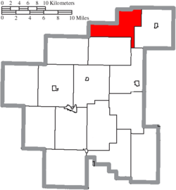 Location of Wayne Township in Noble County