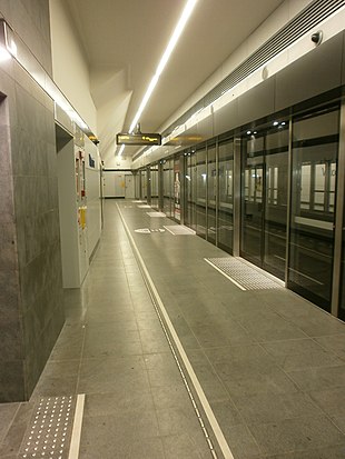 Bahnsteig am U-Bahnhof Vittoria