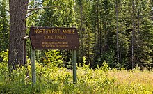 Most of the land area of the region is wooded, including the Northwest Angle State Forest. NWAngleStateForestMN.jpg