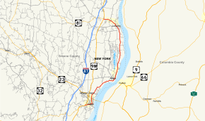 Map of New York State Route 385