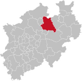 Localisation de Arrondissement de Warendorf