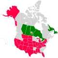 Dettaglio stati USA e province canadesi