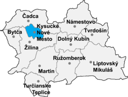 Distretto di Kysucké Nové Mesto – Localizzazione