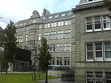 The Old Medical School, an example of expansion into the professions and purpose-built university structures from the turn of the century Old Medical School Dundee.JPG