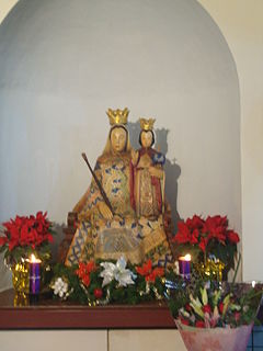 Venerated image of Our Lady of China, whose origins are based on a Marian apparition that occurred in the country at the beginning of the 20th century Our Lady of China MS.JPG