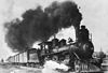 Pontiac & Pacific Junction Railway No. 4 pulling a train leaving Campbell's Bay, Quebec, in 1902