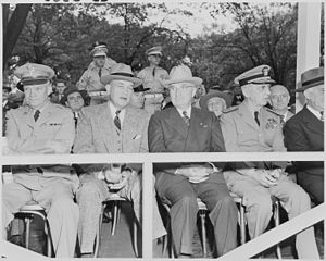 Photograph of President Truman and other digni...
