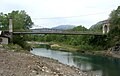 L'ancien pont suspendu vu de l'amont (mai 2009).