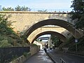 Ponts vus du rond-point Salvador Allende. Pont sans voie au 1er plan puis RER C