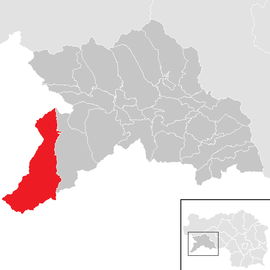 Poloha obce Predlitz-Turrach v okrese Murau (klikacia mapa)