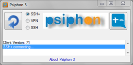 Скриншот программы Psiphon