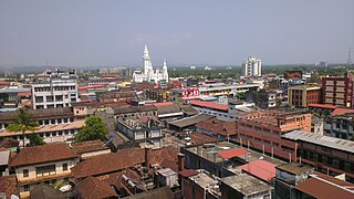 Vue sur Thrissur, depuis le quartier de Puthanpalli.