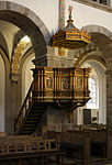 Predikstolen, tillverkad av Jens Asmussen, Odense