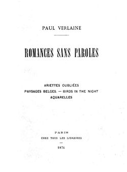 Image illustrative de l’article Romances sans paroles (Verlaine)