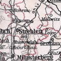 « Strehlen » et ses environs sur une carte allemande de 1905.