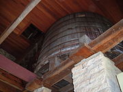 The interior of the water tower—perhaps the first to be constructed in Kentucky