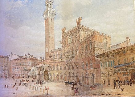 Painting of Siena by Samuel John Hodson c 1888