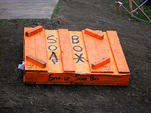 A soapbox at Occupy Boston