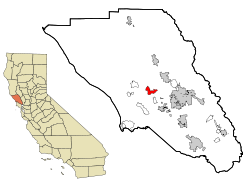 Location in Sonoma County and the state of California