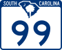 South Carolina Highway 99 marker
