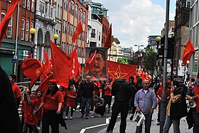 May Day procession with Joseph Stalin's portrait in London, 2010 Stalin in London.jpg