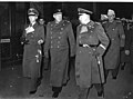 Frå venstre Josef Terboven, Vidkun Quisling, Hans Lammers og Rolf Jørgen Fuglesang i Berlin i 1942. Propagandafoto: Riksarkivet