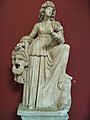 Statue of Melpomene, Muse of Tragedy, found at the Villa of Cassius at Tivoli, Hadrianic period (AD 117-138), Vatican Museums (9641176799).jpg