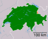 نقشهٔ موقعیت سوئیس و لیختن‌اشتاین.