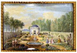 Un pavillon du jardin, 1777.