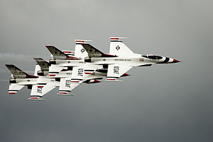 The USAF Thunderbirds flight team at the Arcti...