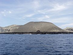 Cratère sur l'île San Benedicto.