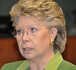 English: European Commissioner Viviane Reding